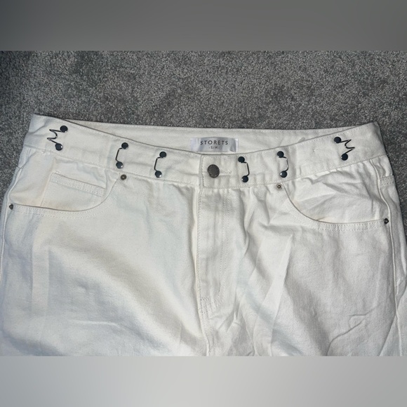 NWT Storets Vera Slash White denim Cutout Jeans baggy boyfriend oversized S M - Picture 11 of 15
